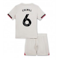 Stroje piłkarskie Chelsea Levi Colwill #6 Koszulka Wyjazdowej dla dzieci 2025-26 Krótki Rękaw (+ szorty)
